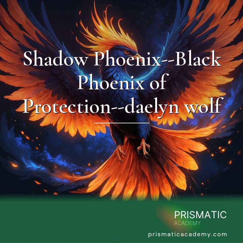 Shadow Phoenix--Black Phoenix of Protection--daelyn wolf